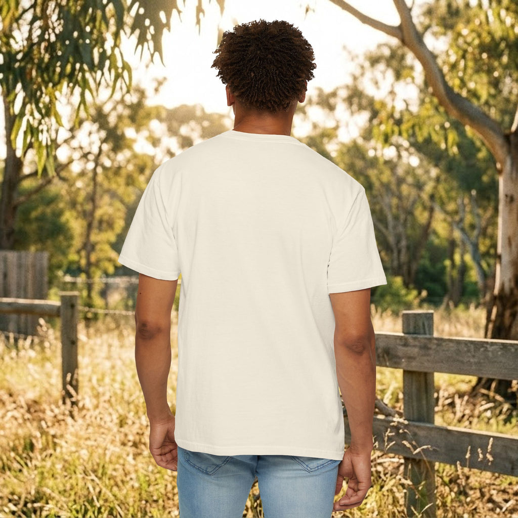 White crewneck T-shirt with plain back view