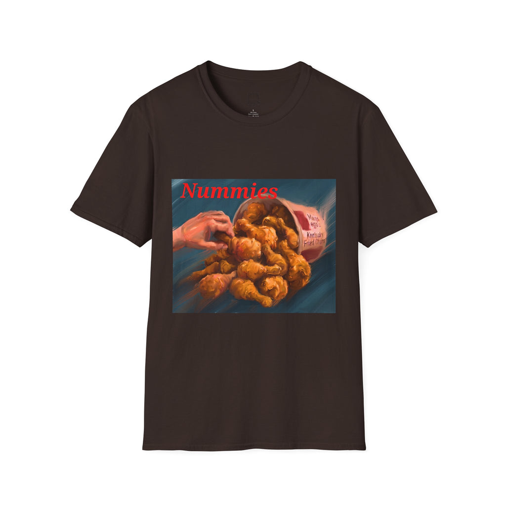 Nummies fried chicken graphic T-shirt by Kat&Co. Creations