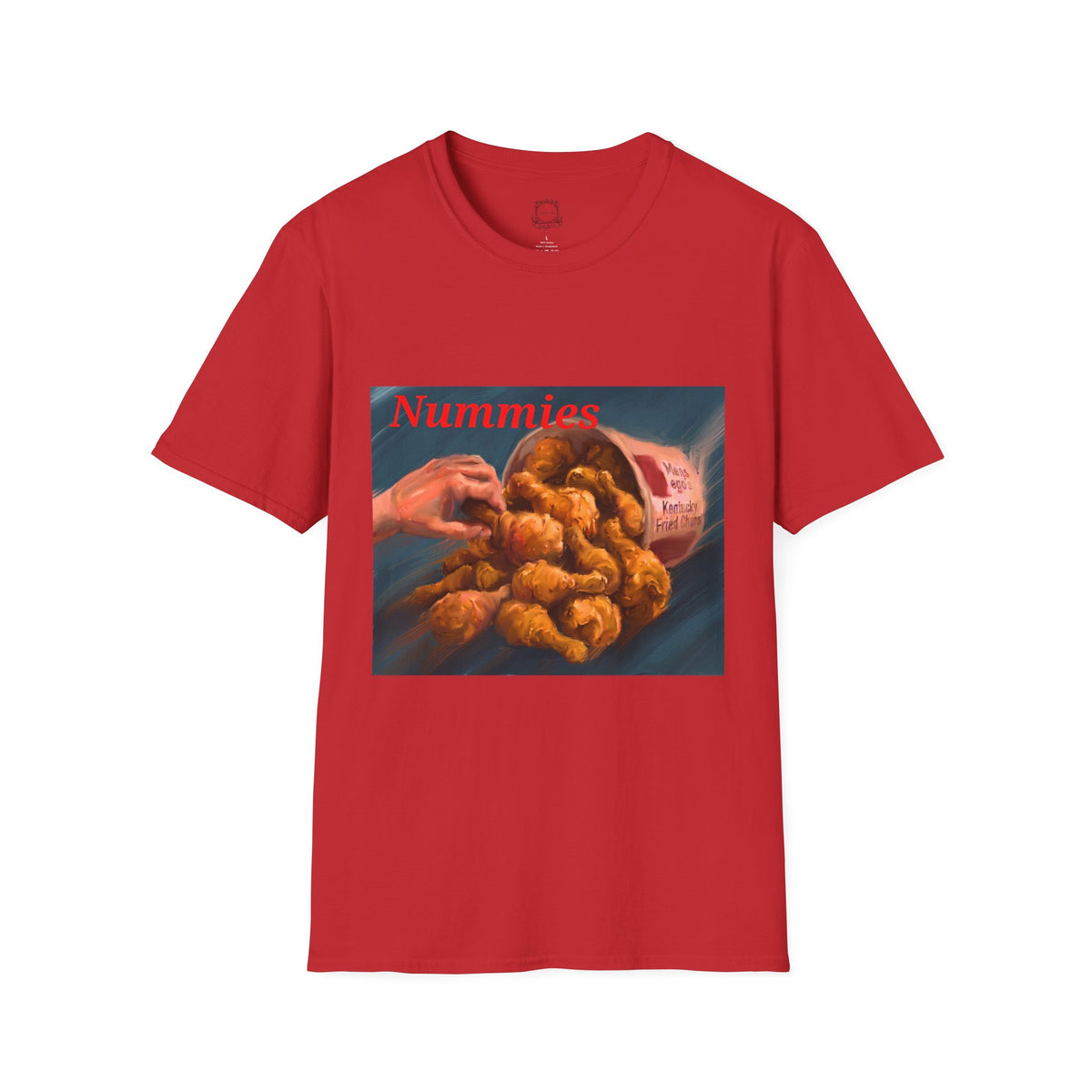 Nummies fried chicken graphic T-shirt by Kat&Co. Creations