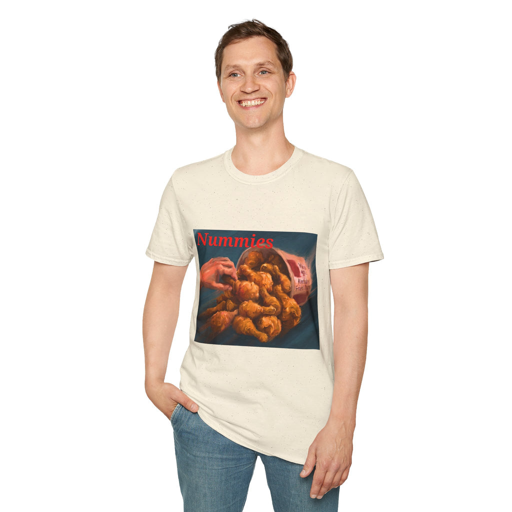 Nummies fried chicken graphic T-shirt by Kat&Co. Creations