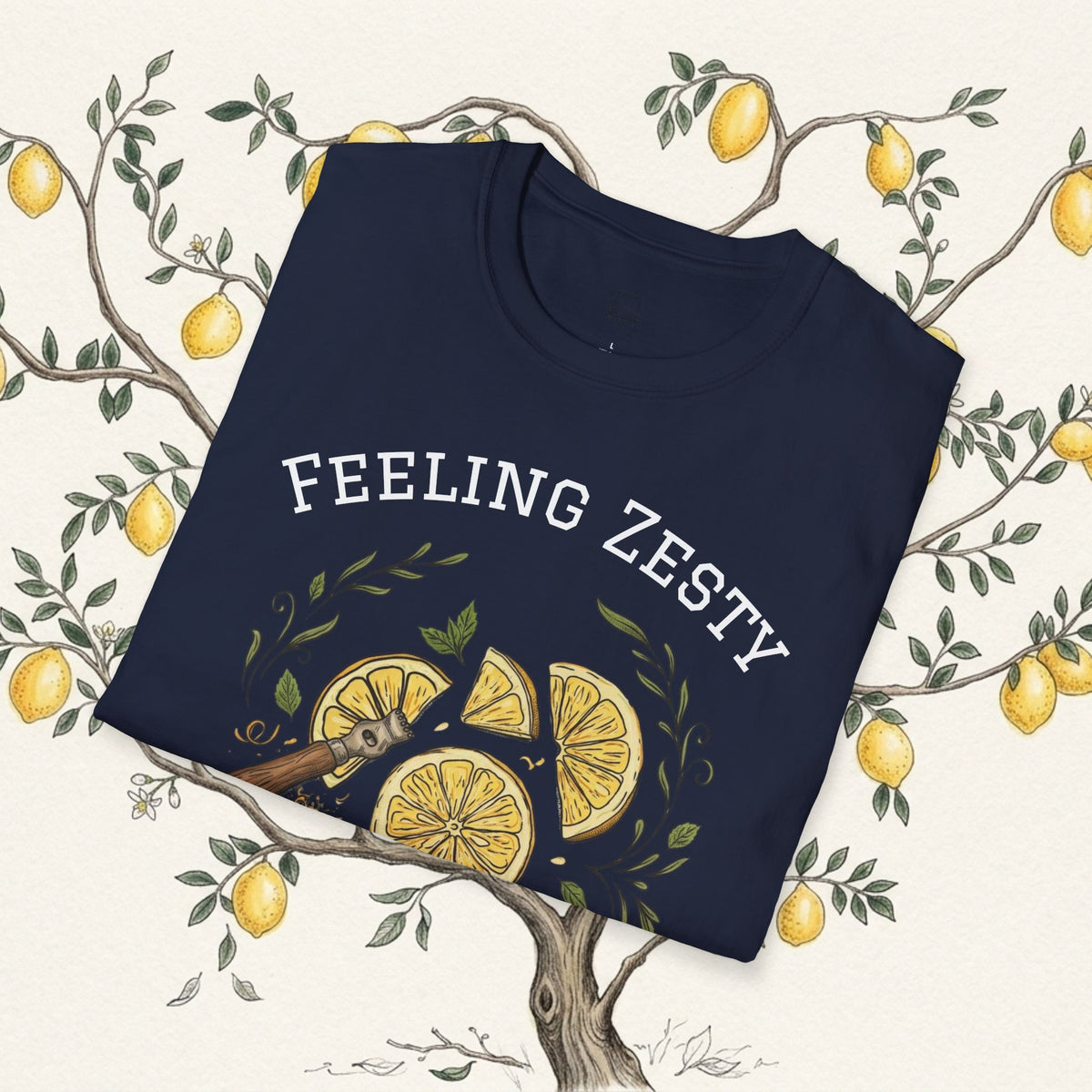 Navy crewneck T-shirt with 