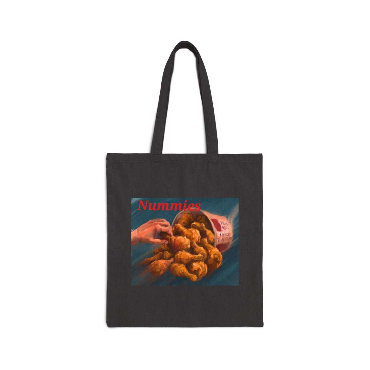 Fried chicken print canvas tote bag by Kat&Co. Creations