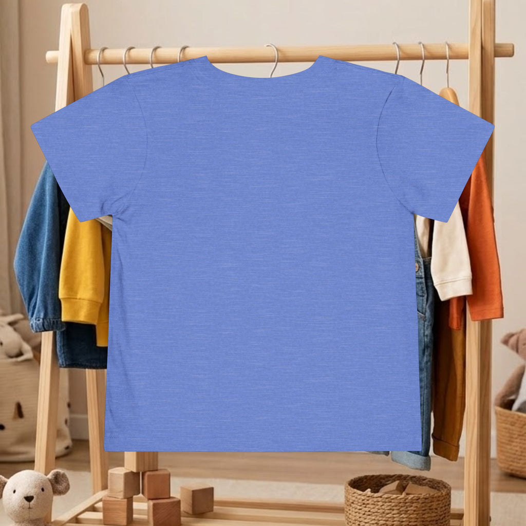 Blue toddler crew-neck T-shirt, short sleeves