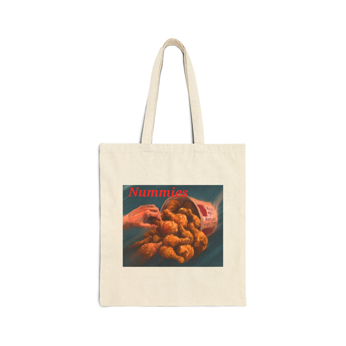 Fried chicken print canvas tote bag by Kat&Co. Creations