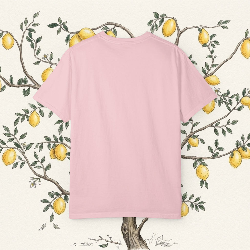 Pink crewneck t-shirt, short sleeves