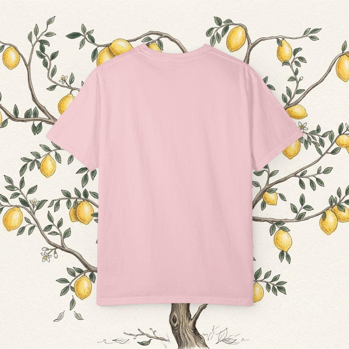 Pink crewneck t-shirt, short sleeves