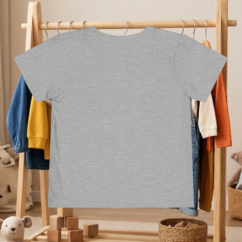 Heather gray toddler crew-neck T-shirt, short sleeves
