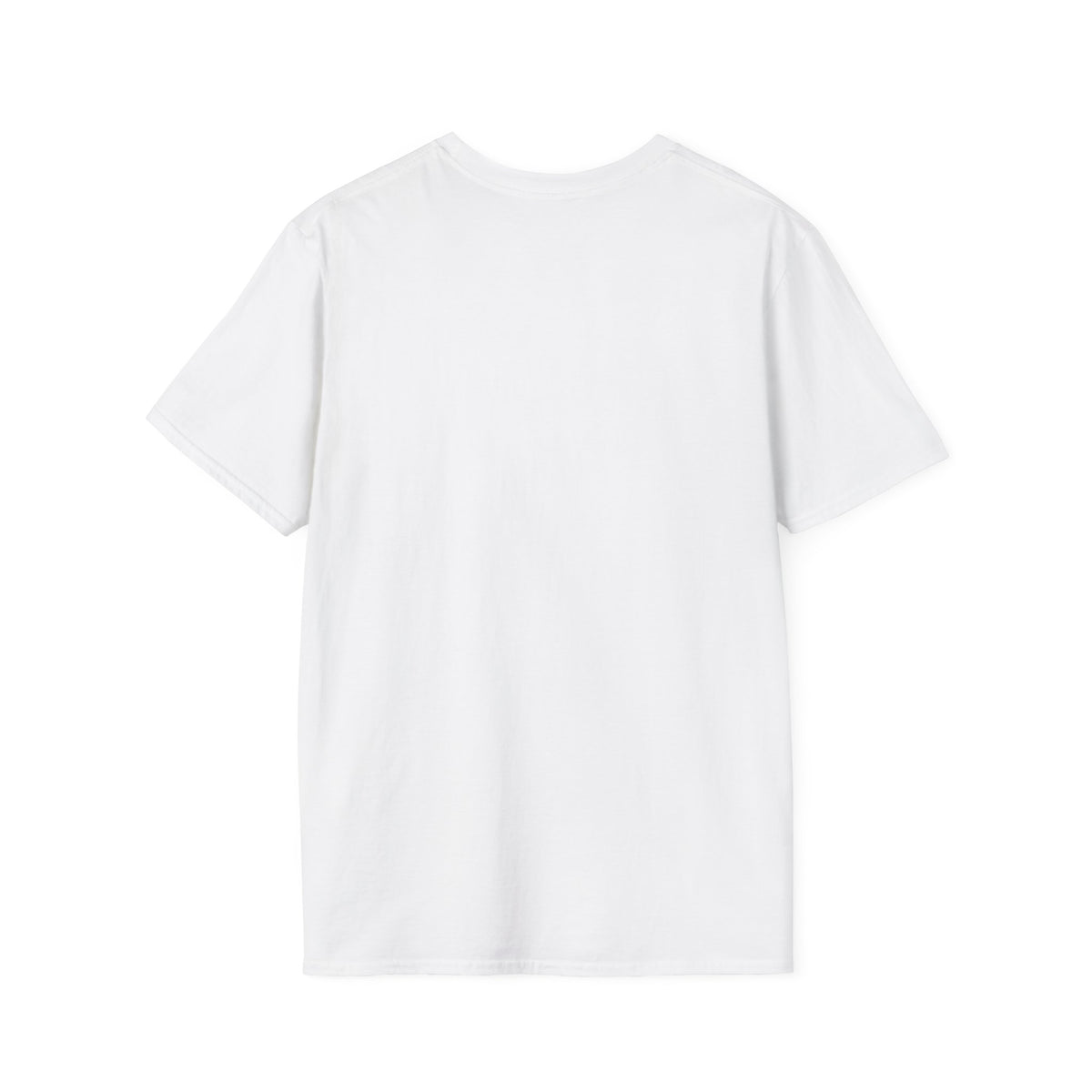 White crew-neck T-shirt, plain back view