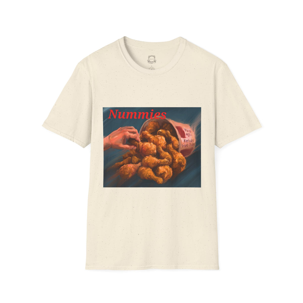 Nummies fried chicken graphic T-shirt by Kat&Co. Creations