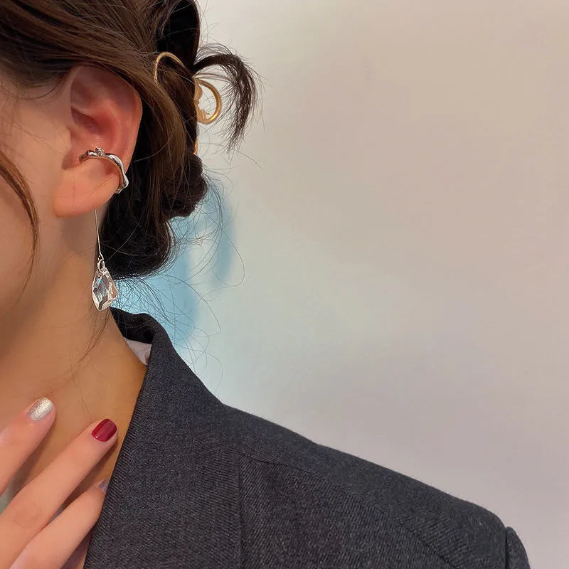 Faux gem tassel drop earrings by Kat&Co.