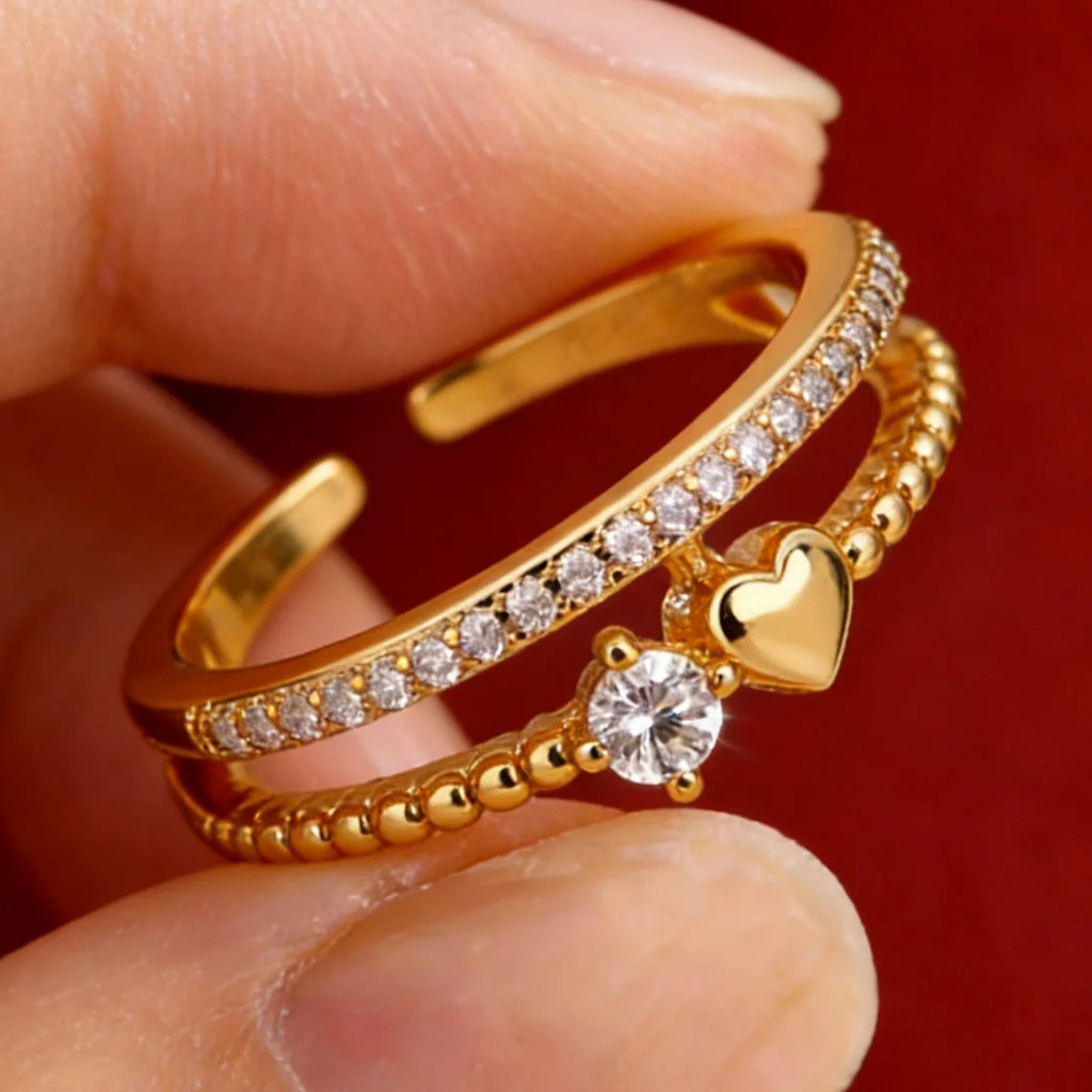 Dainty zircon stacking ring by Kat&Co.