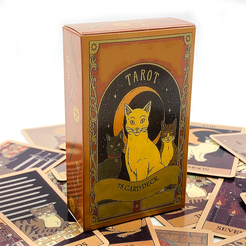 Cat-themed tarot card artwork
