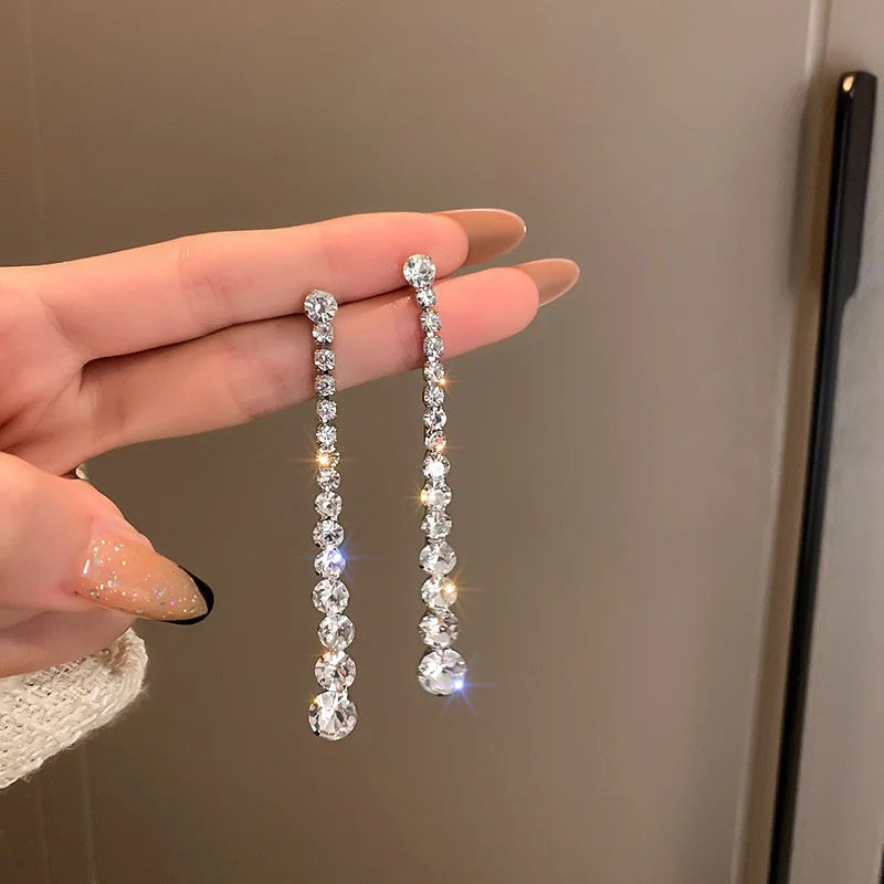 Faux gem tassel drop earrings by Kat&Co.