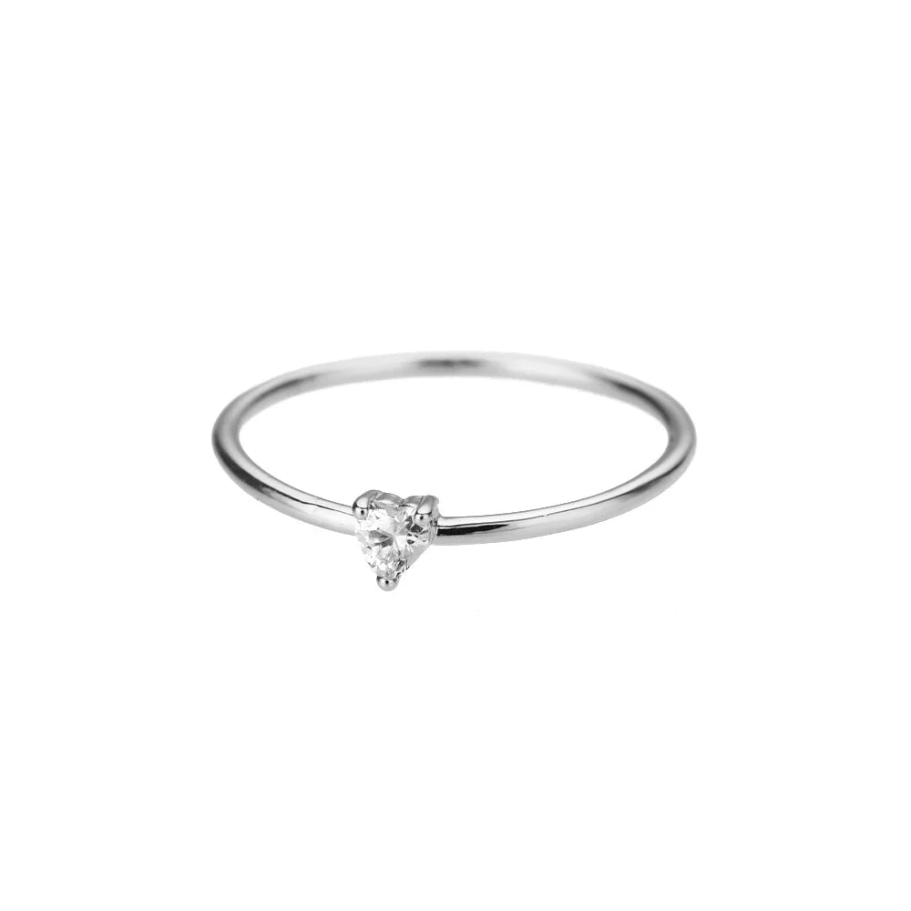 Dainty zircon stacking ring by Kat&Co.