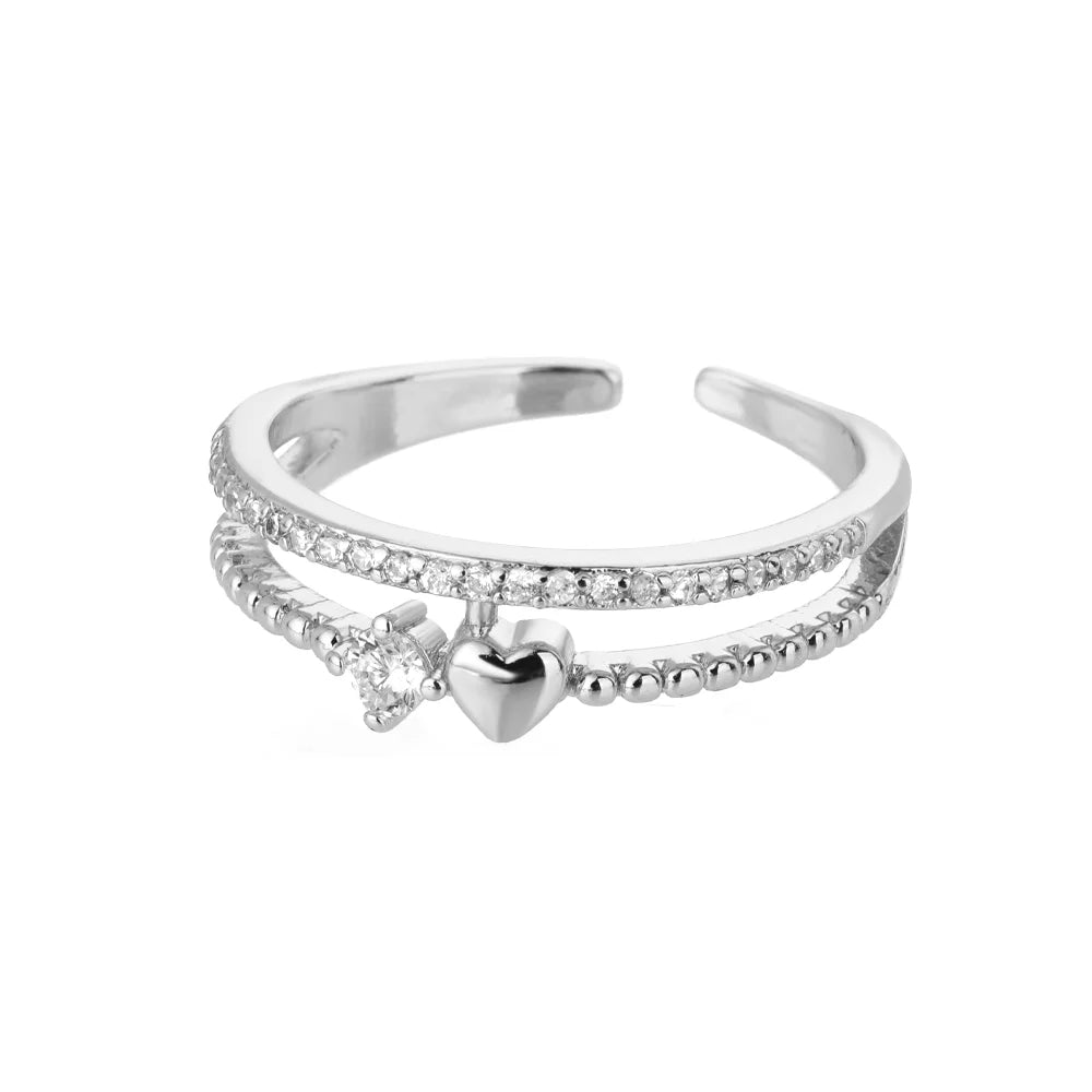 Dainty zircon stacking ring by Kat&Co.
