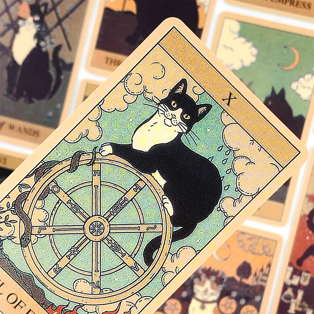 Cat tarot deck and box