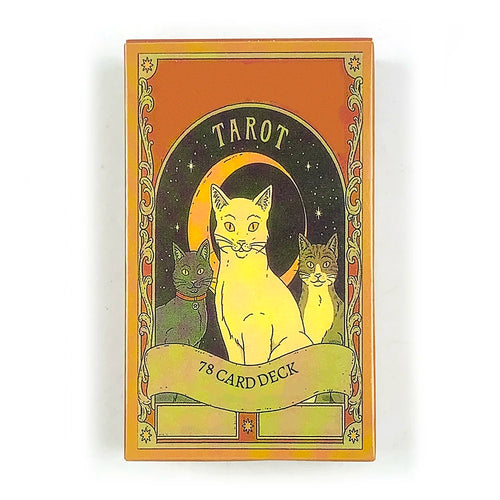 Cat tarot cards spread out