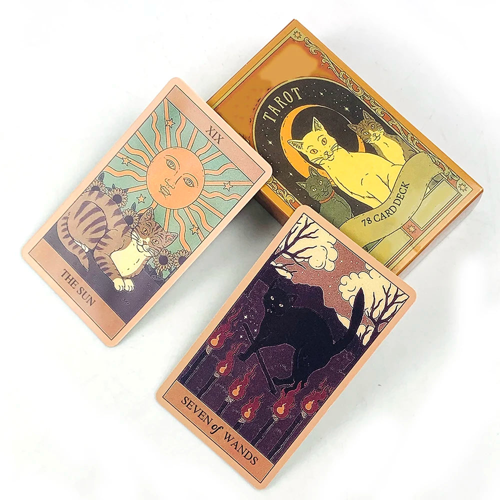 Cat tarot deck with 78 cat-themed cards