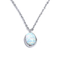 Small opal pendant necklace