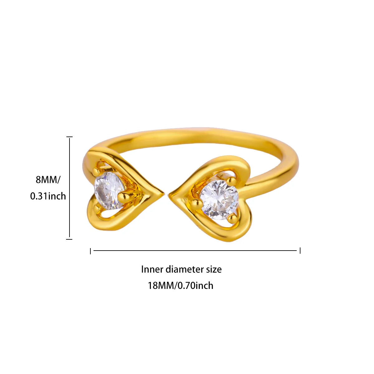 Dainty zircon stacking ring by Kat&Co.