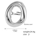 Chunky adjustable statement ring in gold or silver by Kat&Co.