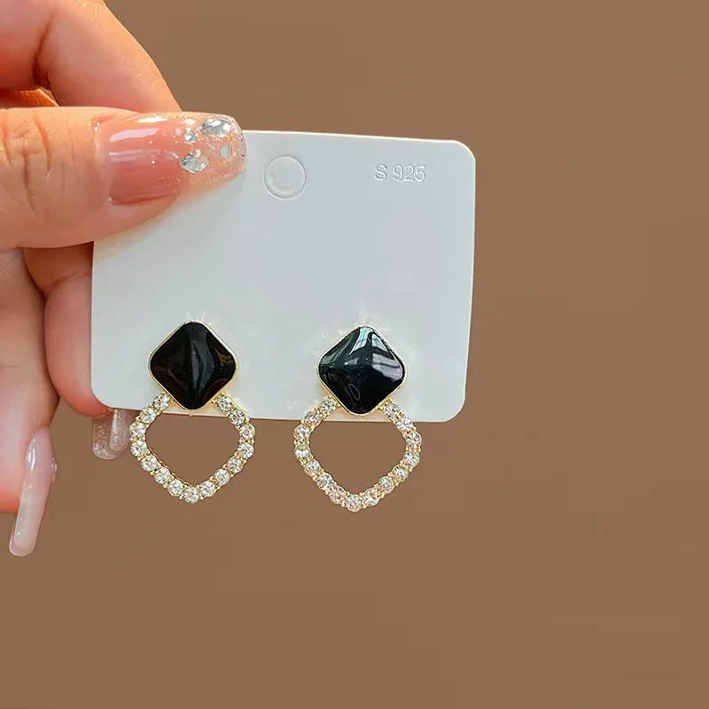 Faux gem tassel drop earrings by Kat&Co.
