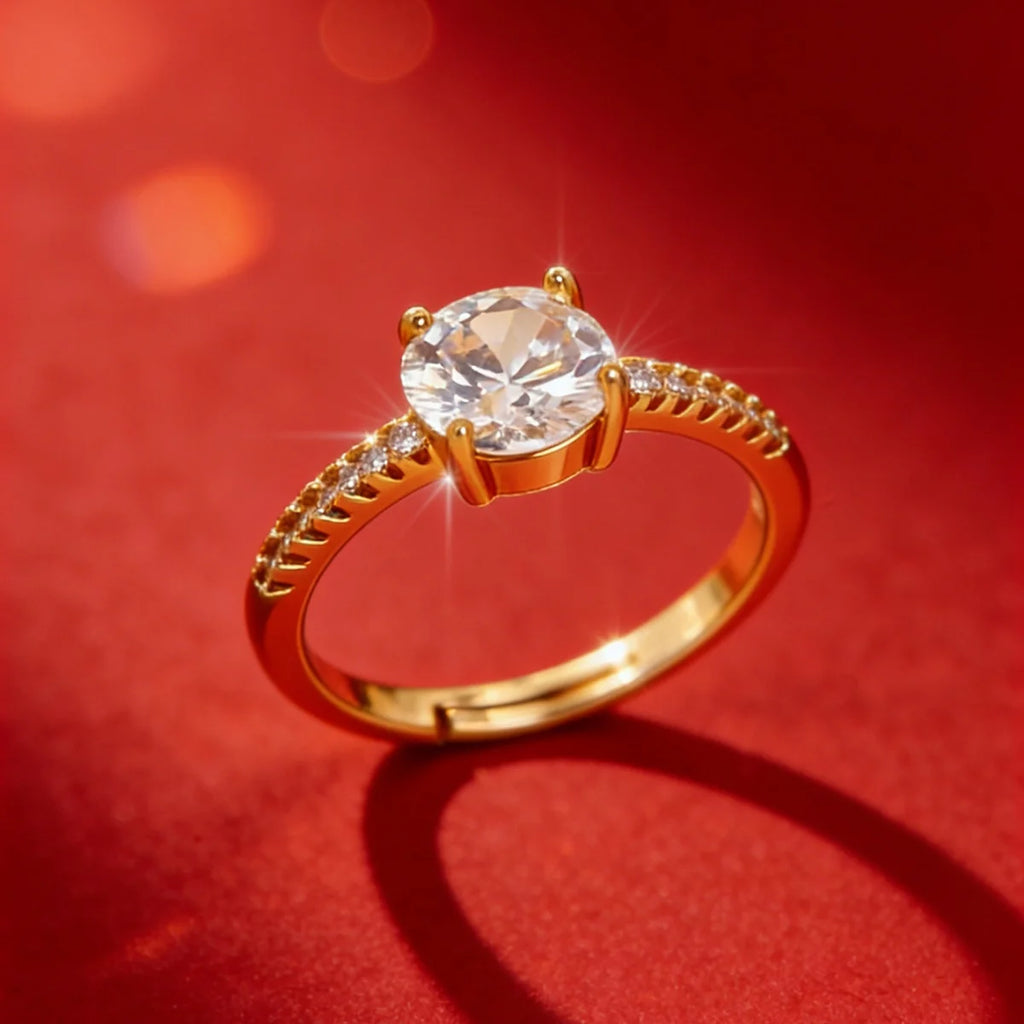 Dainty zircon stacking ring by Kat&Co.