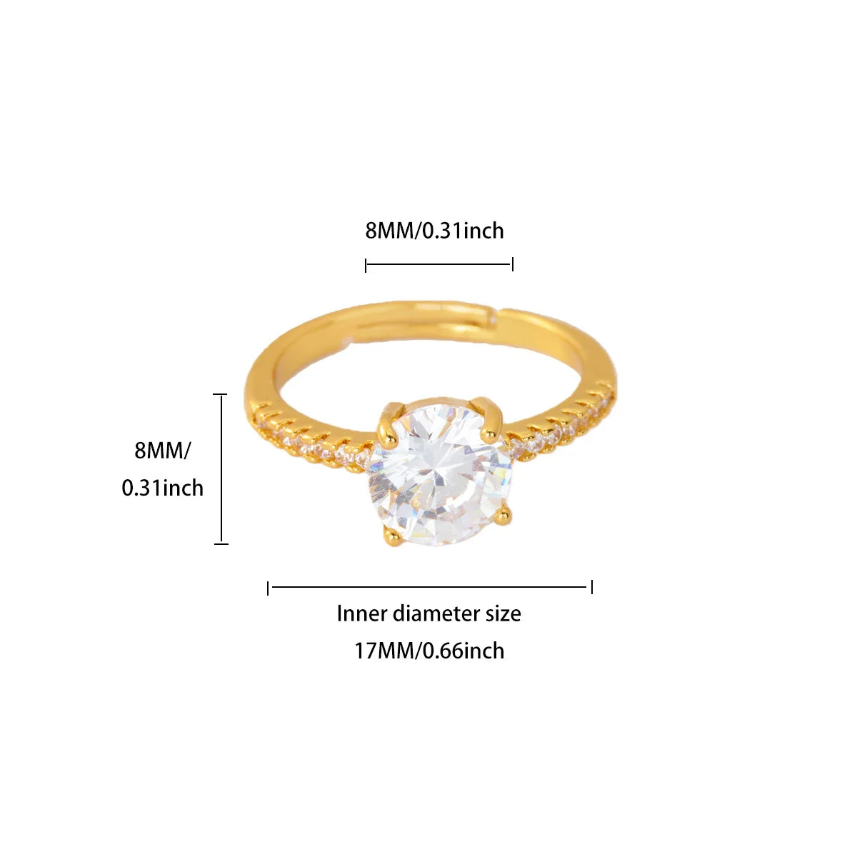 Dainty zircon stacking ring by Kat&Co.