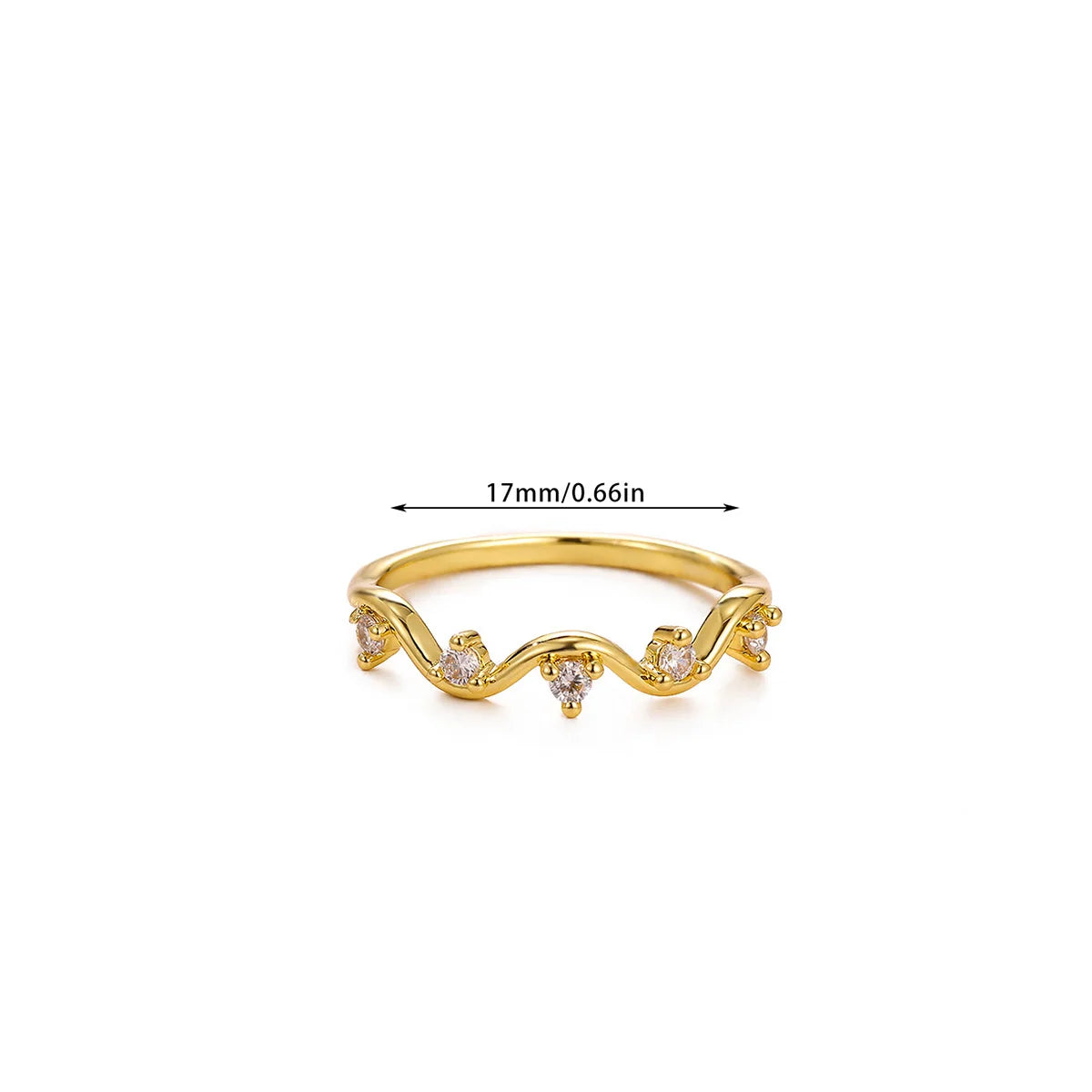 Dainty zircon stacking ring by Kat&Co.