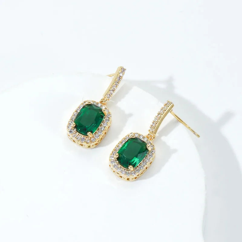 Faux gem tassel drop earrings by Kat&Co.