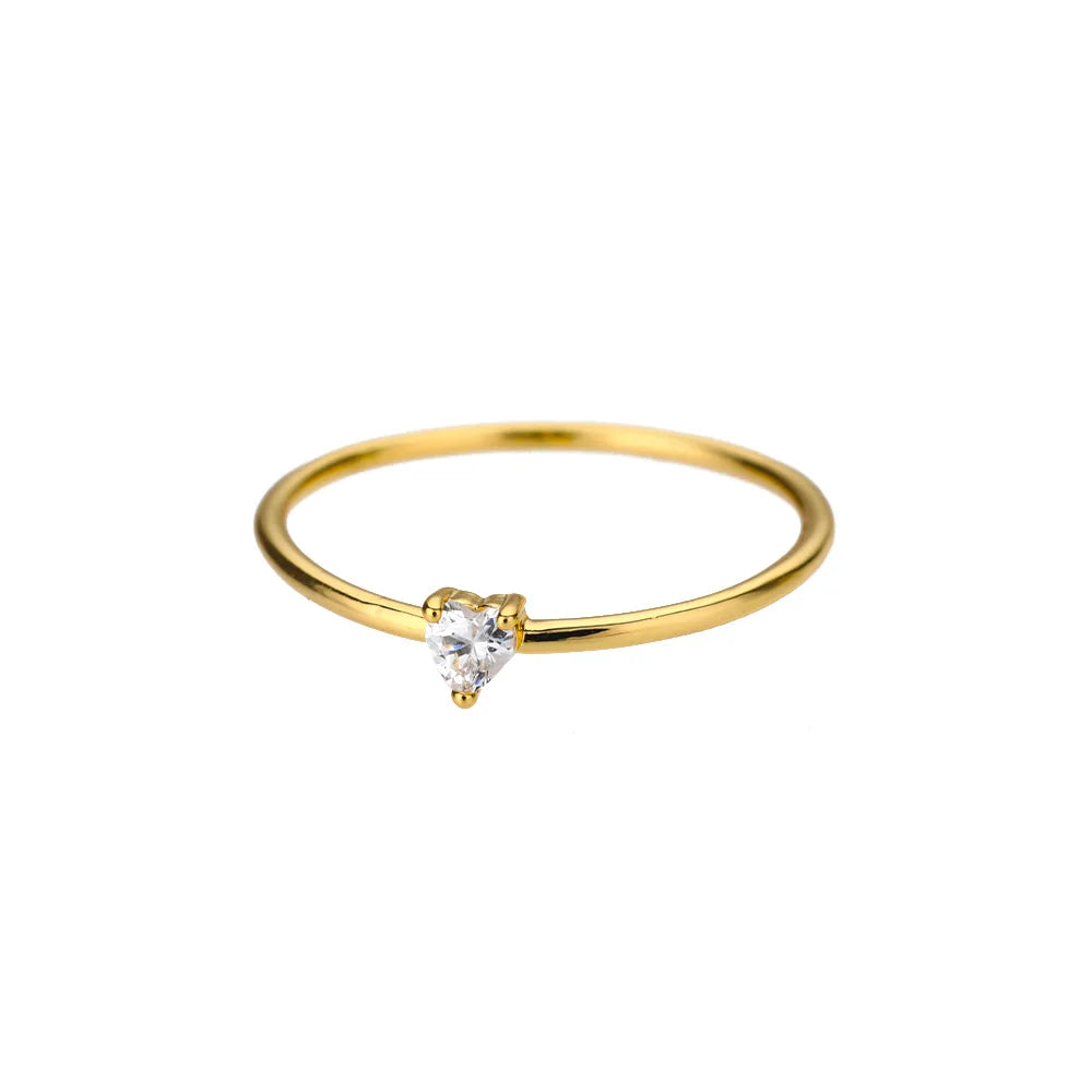 Dainty zircon stacking ring by Kat&Co.