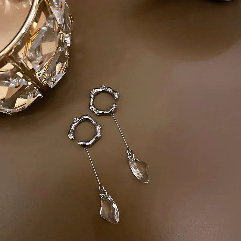 Faux gem tassel drop earrings by Kat&Co.