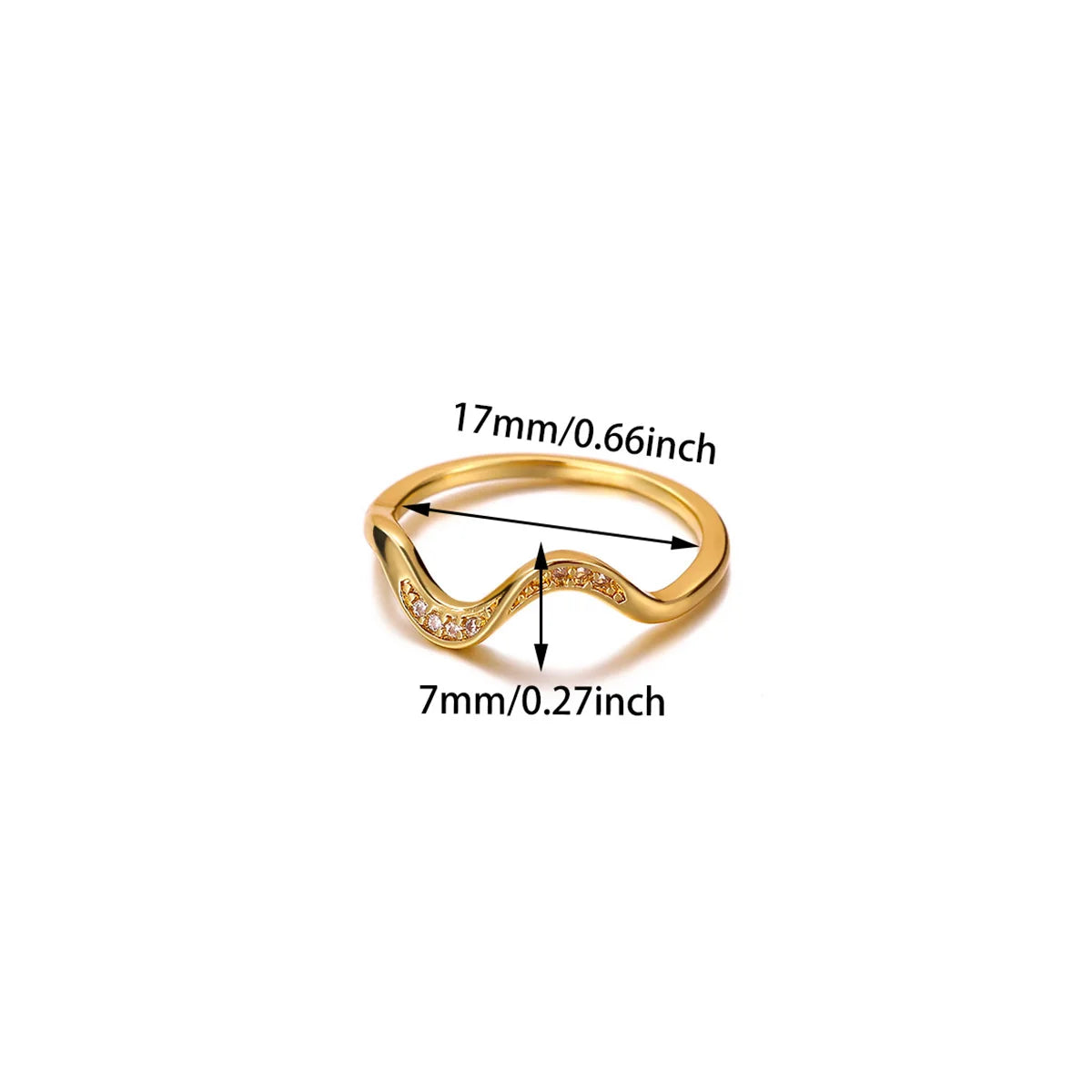 Dainty zircon stacking ring by Kat&Co.